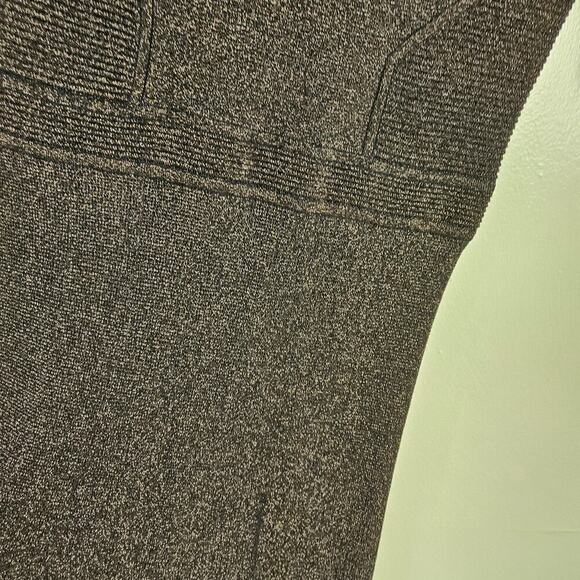 Banana Republic Metallic Fit‎ & Flare Sweater Dress S Tall Navy Blue Copper - Picture 5 of 7